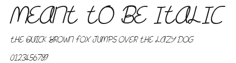 Meant To Be Italic Preview
