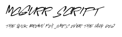 McGurr Script Preview