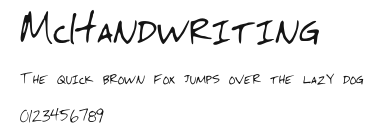 McHandwriting Preview
