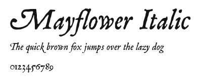 Mayflower Italic Preview