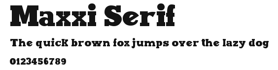 Maxxi Serif Preview