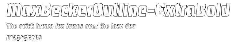 MaxBeckerOutline-ExtraBold Preview