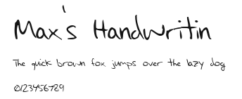 Max's Handwritin Preview