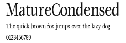 MatureCondensed Preview
