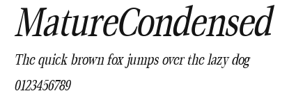 MatureCondensed Preview