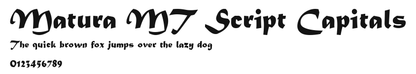 Matura MT Script Capitals Preview