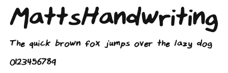 MattsHandwriting Preview