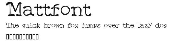 Mattfont Preview