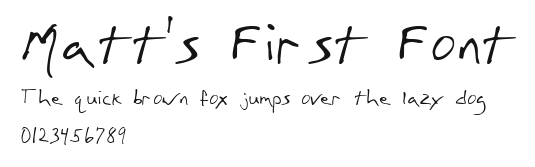 Matt's First Font Preview