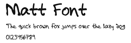 Matt Font Preview