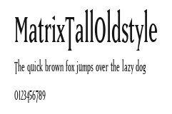 MatrixTallOldstyle Preview