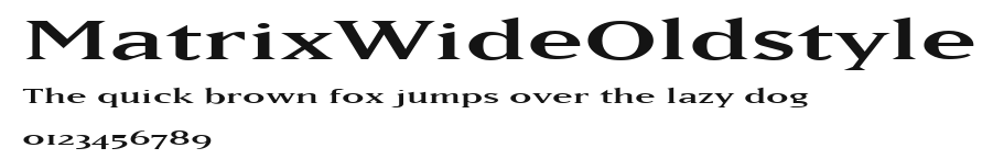 MatrixWideOldstyle Preview