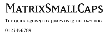 MatrixSmallCaps Preview