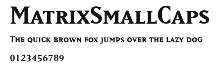 MatrixSmallCaps Preview