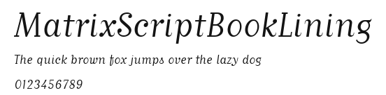 MatrixScriptBookLining Preview
