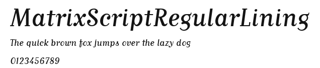 MatrixScriptRegularLining Preview