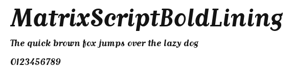 MatrixScriptBoldLining Preview