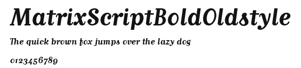 MatrixScriptBoldOldstyle Preview