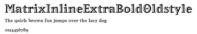 MatrixInlineExtraBoldOldstyle Preview