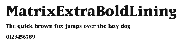 MatrixExtraBoldLining Preview