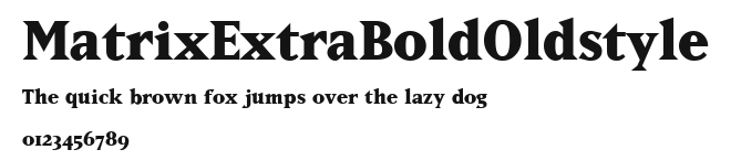 MatrixExtraBoldOldstyle Preview