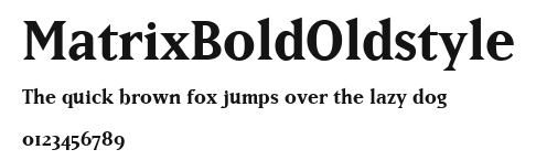 MatrixBoldOldstyle Preview