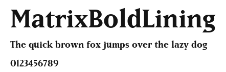 MatrixBoldLining Preview