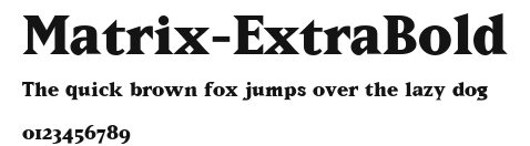 Matrix-ExtraBold Preview