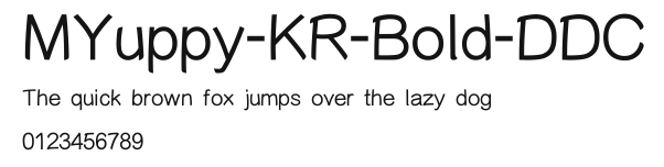 MYuppy-KR-Bold-DDC Preview