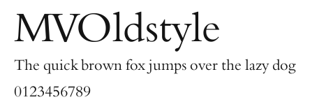MVOldstyle Preview