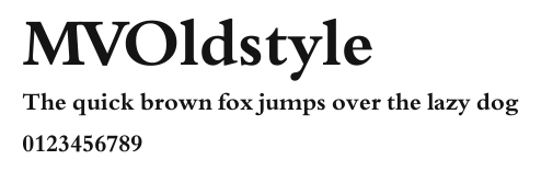 MVOldstyle Preview