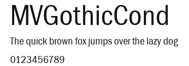 MVGothicCond Preview