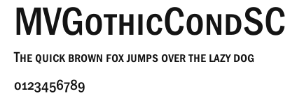MVGothicCondSC Preview