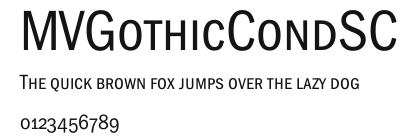 MVGothicCondSC Preview