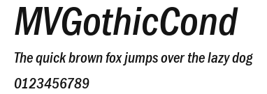 MVGothicCond Preview