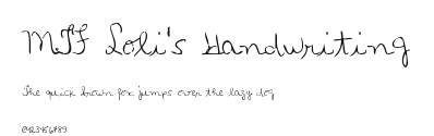 MTF Loli's Handwriting Preview