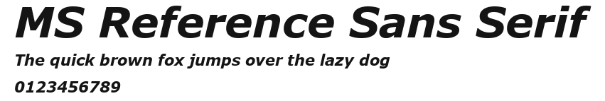 MS Reference Sans Serif Preview