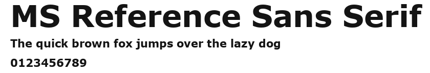 MS Reference Sans Serif Preview