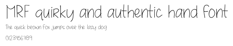 MRF quirky and authentic hand font Preview