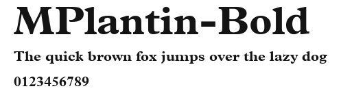 MPlantin-Bold Preview