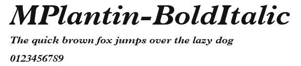 MPlantin-BoldItalic Preview