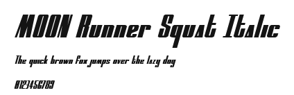 MOON Runner Squat Italic Preview