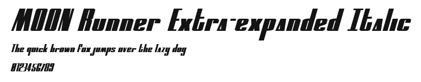 MOON Runner Extra-expanded Italic Preview