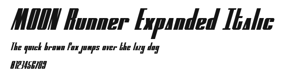 MOON Runner Expanded Italic Preview