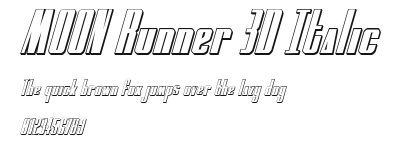MOON Runner 3D Italic Preview
