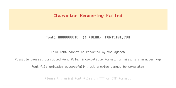 MOOOOOOOTO  ;) (DEMO)  FONTS101.COM Preview