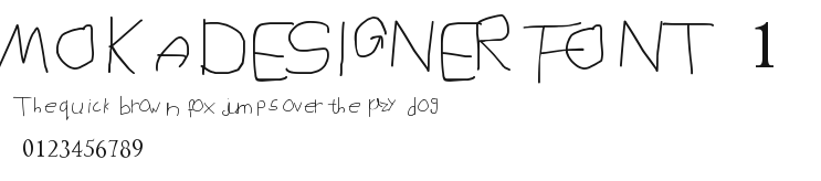 MOKADESIGNER FONT 1 Preview