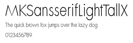 MKSansserifLightTallX Preview