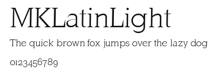 MKLatinLight Preview