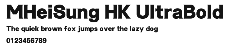 MHeiSung HK UltraBold Preview